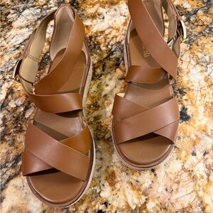 Michael Kors Tan Leather Sandals